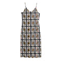 Four Kings Playing Cards Pattern Print Jersey Midi Cami Dress