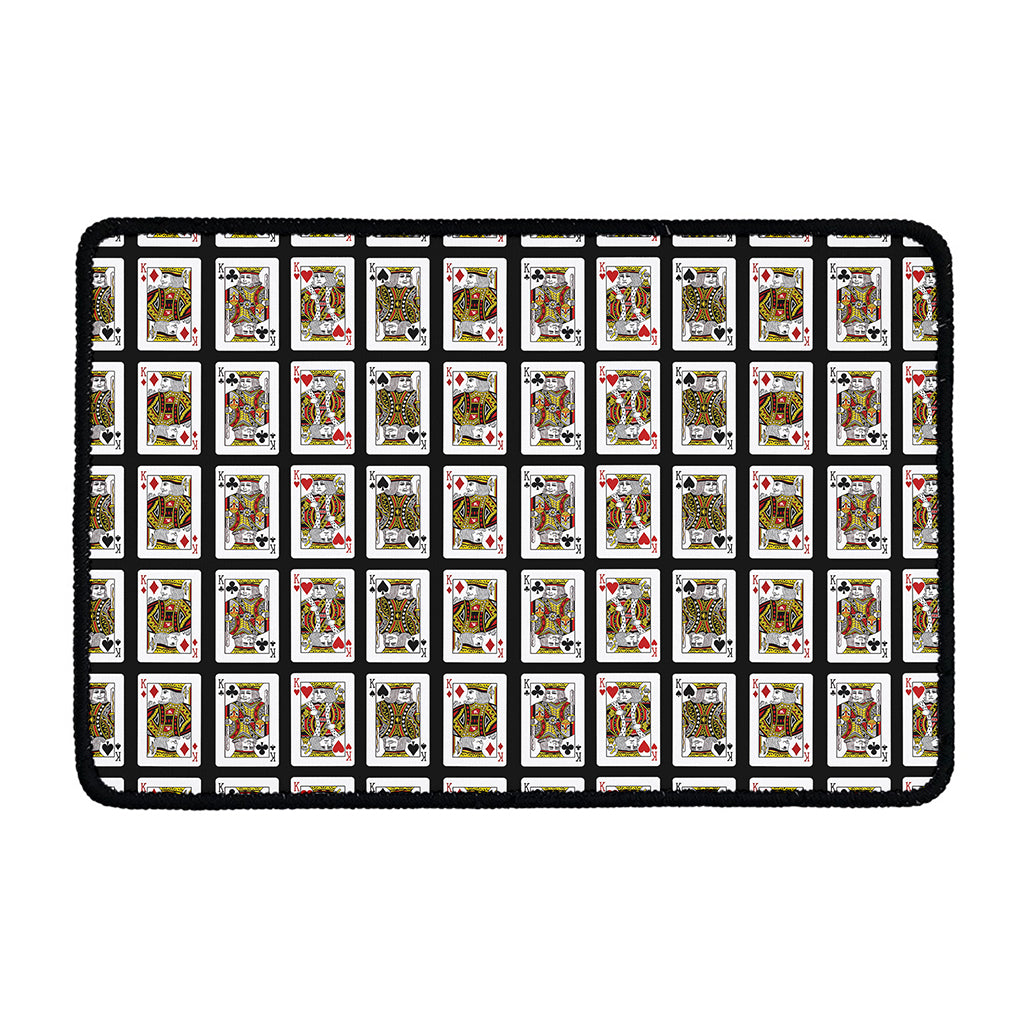 Four Kings Playing Cards Pattern Print Kitchen Mat
