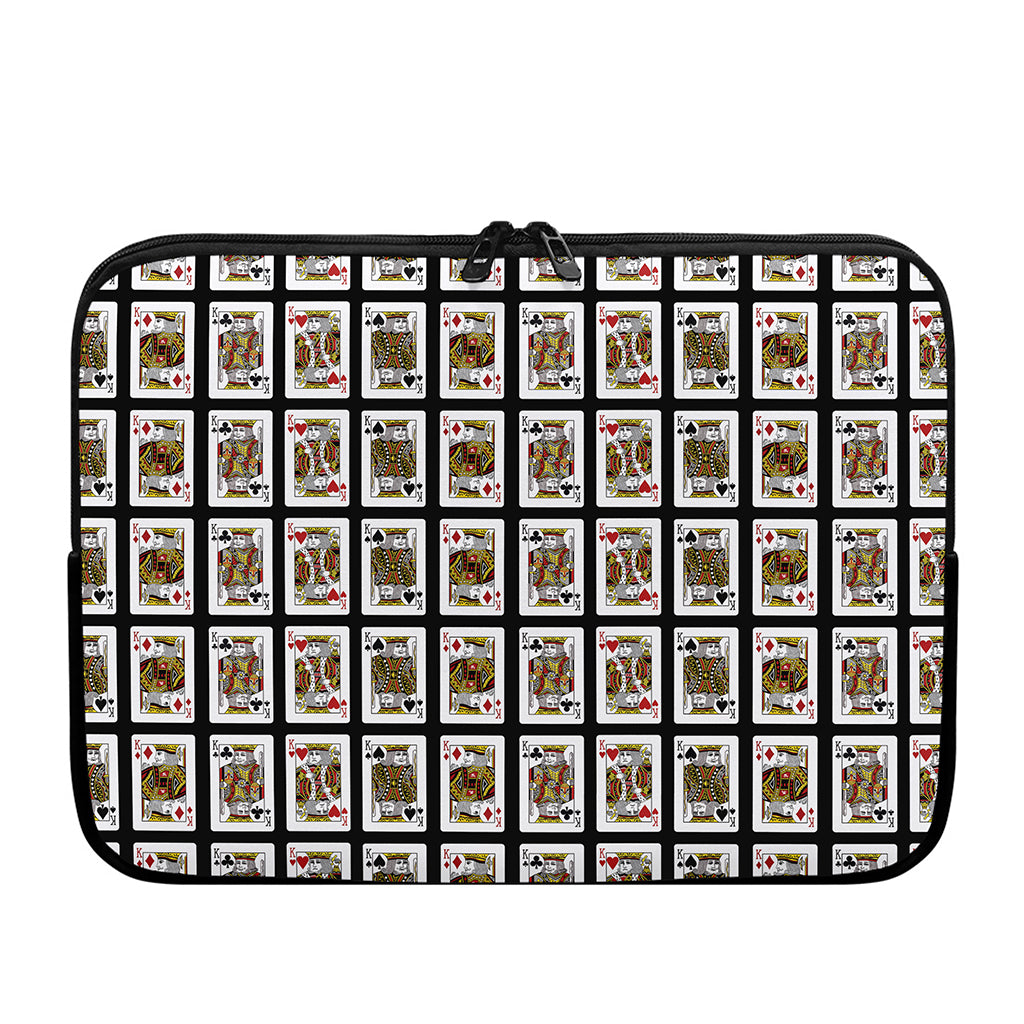 Four Kings Playing Cards Pattern Print Laptop Sleeve