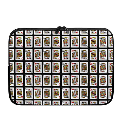 Four Kings Playing Cards Pattern Print Laptop Sleeve