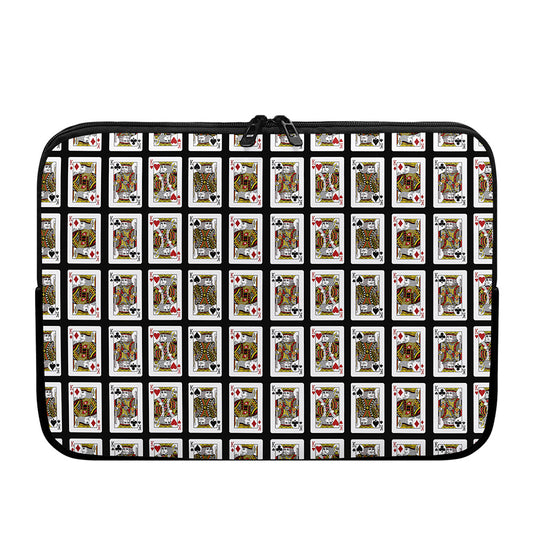 Four Kings Playing Cards Pattern Print Laptop Sleeve