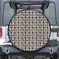 Four Kings Playing Cards Pattern Print Leather Spare Tire Cover