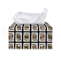Four Kings Playing Cards Pattern Print Leather Tissue Box Cover
