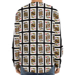Four Kings Playing Cards Pattern Print Long Sleeve Baseball Jersey