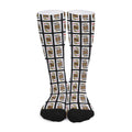 Four Kings Playing Cards Pattern Print Long Socks
