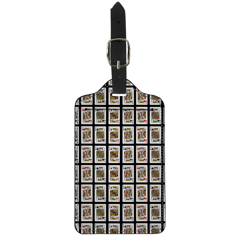 Four Kings Playing Cards Pattern Print Luggage Tag
