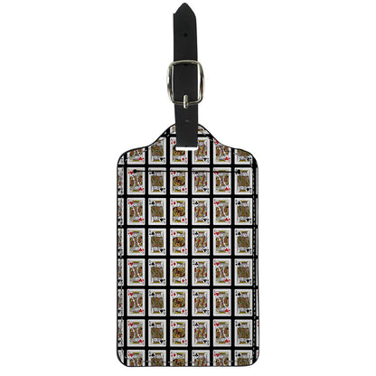 Four Kings Playing Cards Pattern Print Luggage Tag