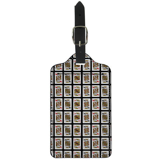 Four Kings Playing Cards Pattern Print Luggage Tag