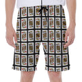 Four Kings Playing Cards Pattern Print Men's Beach Shorts