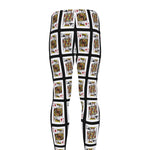 Four Kings Playing Cards Pattern Print Men's leggings