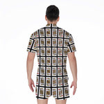 Four Kings Playing Cards Pattern Print Men's Rompers
