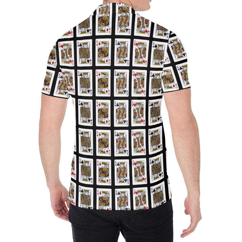 Four Kings Playing Cards Pattern Print Men's Shirt