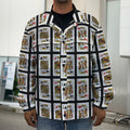 Four Kings Playing Cards Pattern Print Men's Shirt Jacket