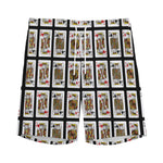 Four Kings Playing Cards Pattern Print Men's Sports Shorts
