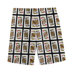 Four Kings Playing Cards Pattern Print Men's Sports Shorts