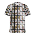 Four Kings Playing Cards Pattern Print Men's Athletic T-Shirt