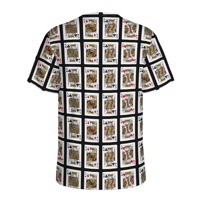 Four Kings Playing Cards Pattern Print Men's Sports T-Shirt