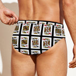 Four Kings Playing Cards Pattern Print Men's Swim Briefs