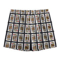 Four Kings Playing Cards Pattern Print Mesh Shorts