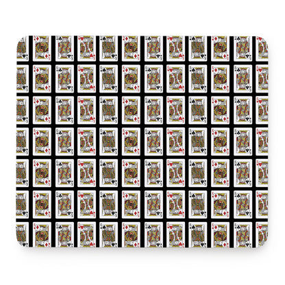 Four Kings Playing Cards Pattern Print Mouse Pad