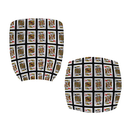 Four Kings Playing Cards Pattern Print Office Chair Cover