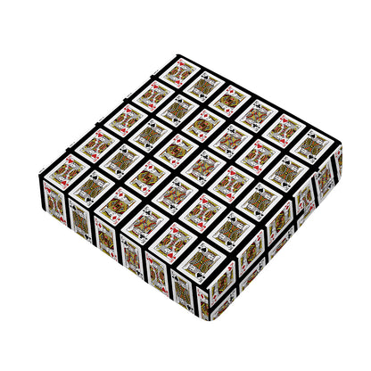 Four Kings Playing Cards Pattern Print Outdoor Seat Cushion Cover