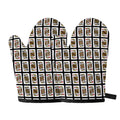 Four Kings Playing Cards Pattern Print Oven Mitts
