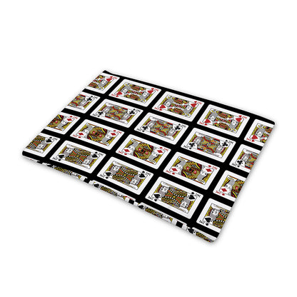 Four Kings Playing Cards Pattern Print Pet Cooling Mat Cover