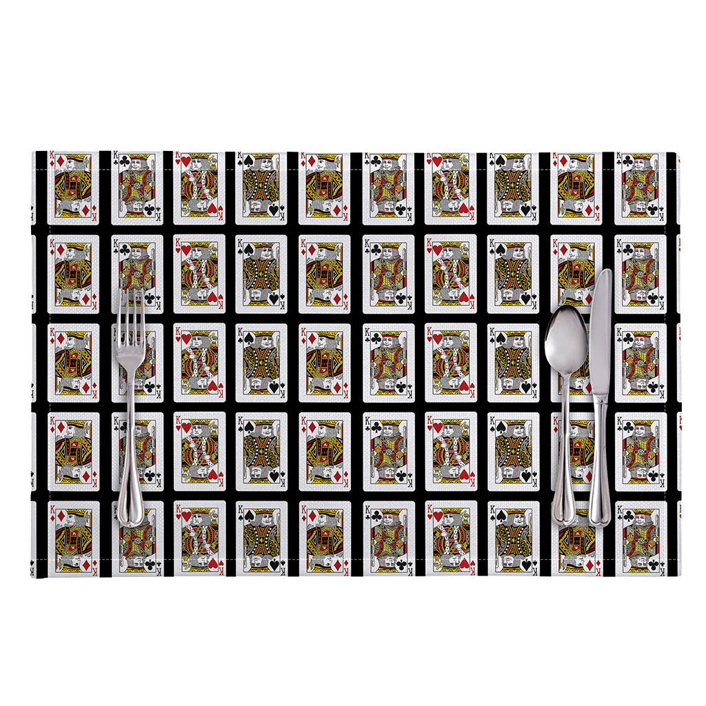 Four Kings Playing Cards Pattern Print Placemat