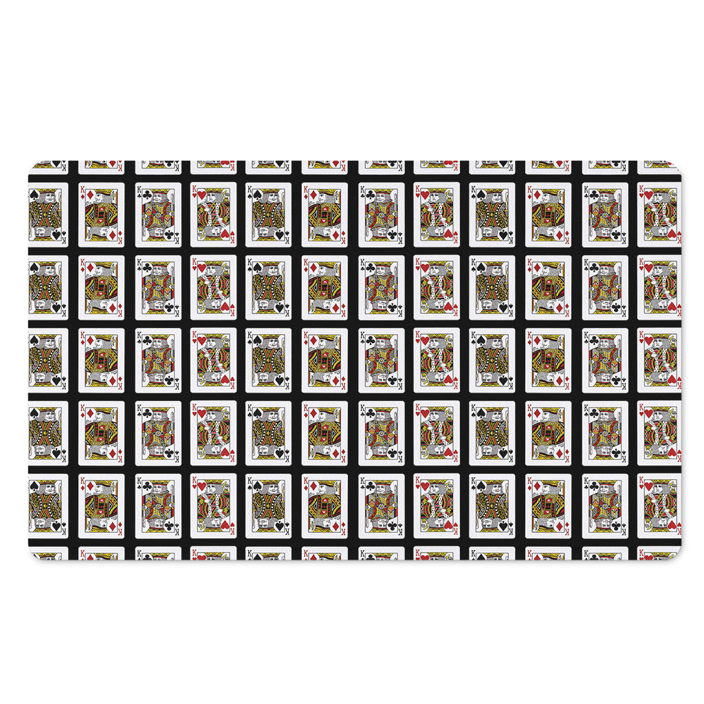 Four Kings Playing Cards Pattern Print Polyester Doormat