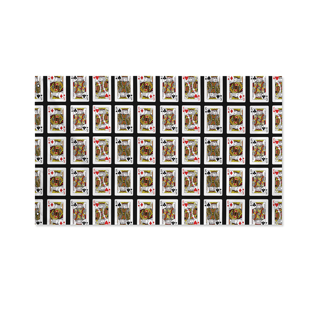 Four Kings Playing Cards Pattern Print Polyester Flag