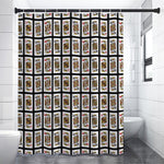 Four Kings Playing Cards Pattern Print Premium Shower Curtain