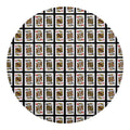 Four Kings Playing Cards Pattern Print Round Blanket