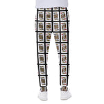 Four Kings Playing Cards Pattern Print Scuba Joggers