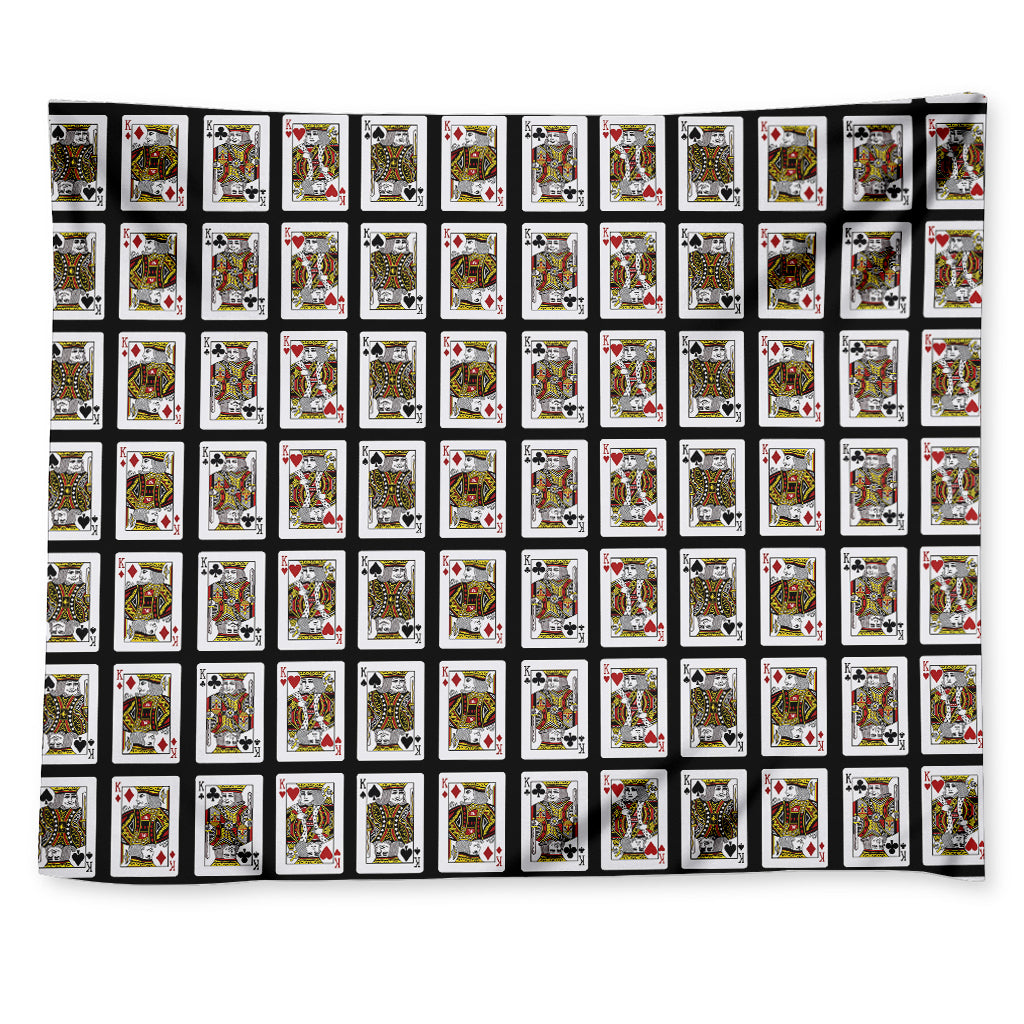 Four Kings Playing Cards Pattern Print Tapestry