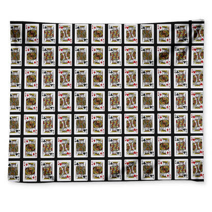 Four Kings Playing Cards Pattern Print Tapestry