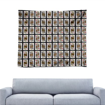 Four Kings Playing Cards Pattern Print Tapestry
