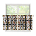Four Kings Playing Cards Pattern Print Tier Curtains