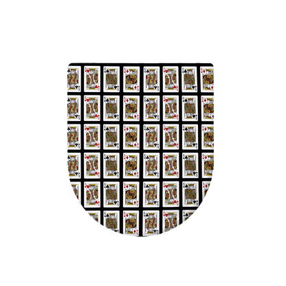 Four Kings Playing Cards Pattern Print Toilet Lid Cover
