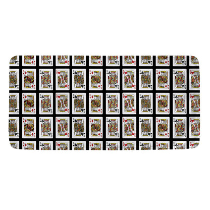 Four Kings Playing Cards Pattern Print Towel