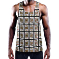 Four Kings Playing Cards Pattern Print Men's Workout Tank Top