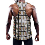 Four Kings Playing Cards Pattern Print Training Tank Top