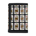 Four Kings Playing Cards Pattern Print Trifold Wallet