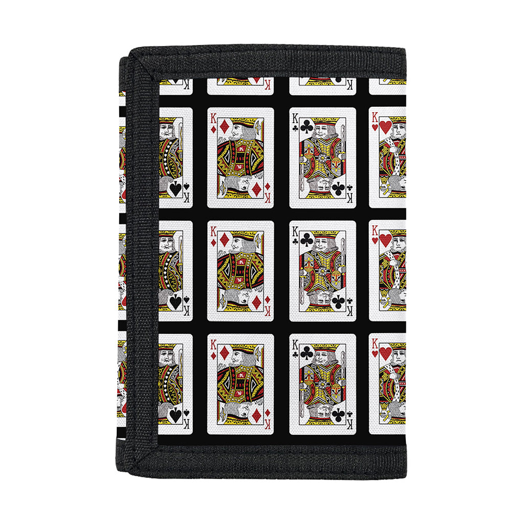Four Kings Playing Cards Pattern Print Trifold Wallet