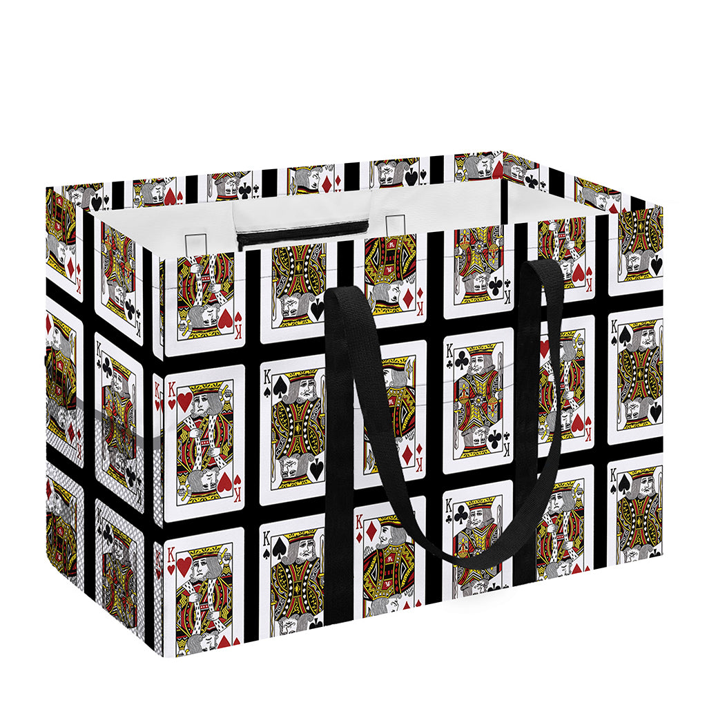 Four Kings Playing Cards Pattern Print Utility Tote Bag