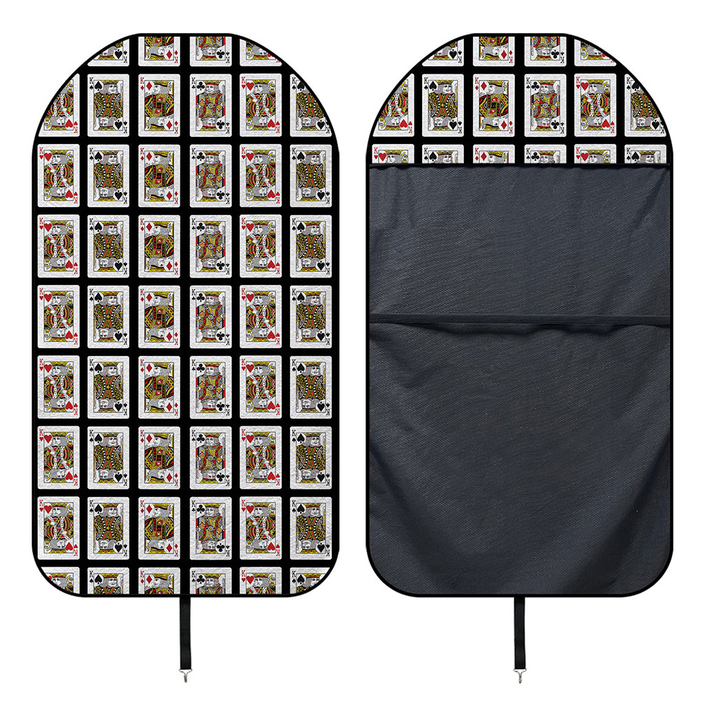 Four Kings Playing Cards Pattern Print Waterproof Car Seat Cover