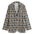 Four Kings Playing Cards Pattern Print Women's Blazer