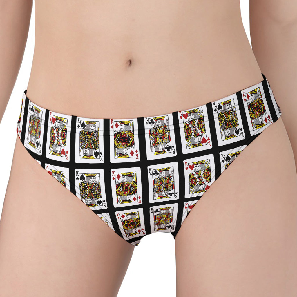 Four Kings Playing Cards Pattern Print Women's Panties