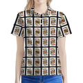 Four Kings Playing Cards Pattern Print Women's Polo Shirt