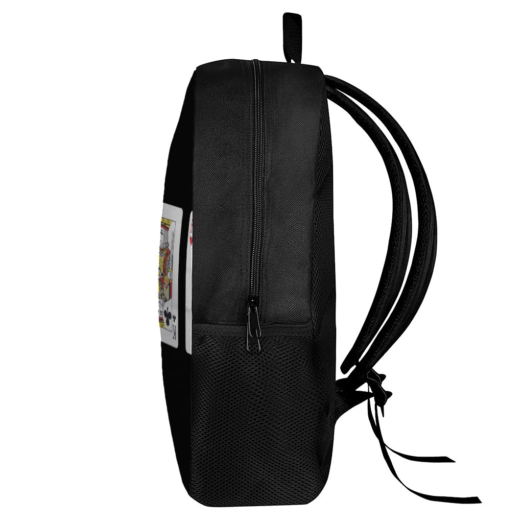 Four Kings Playing Cards Print 17 Inch Backpack